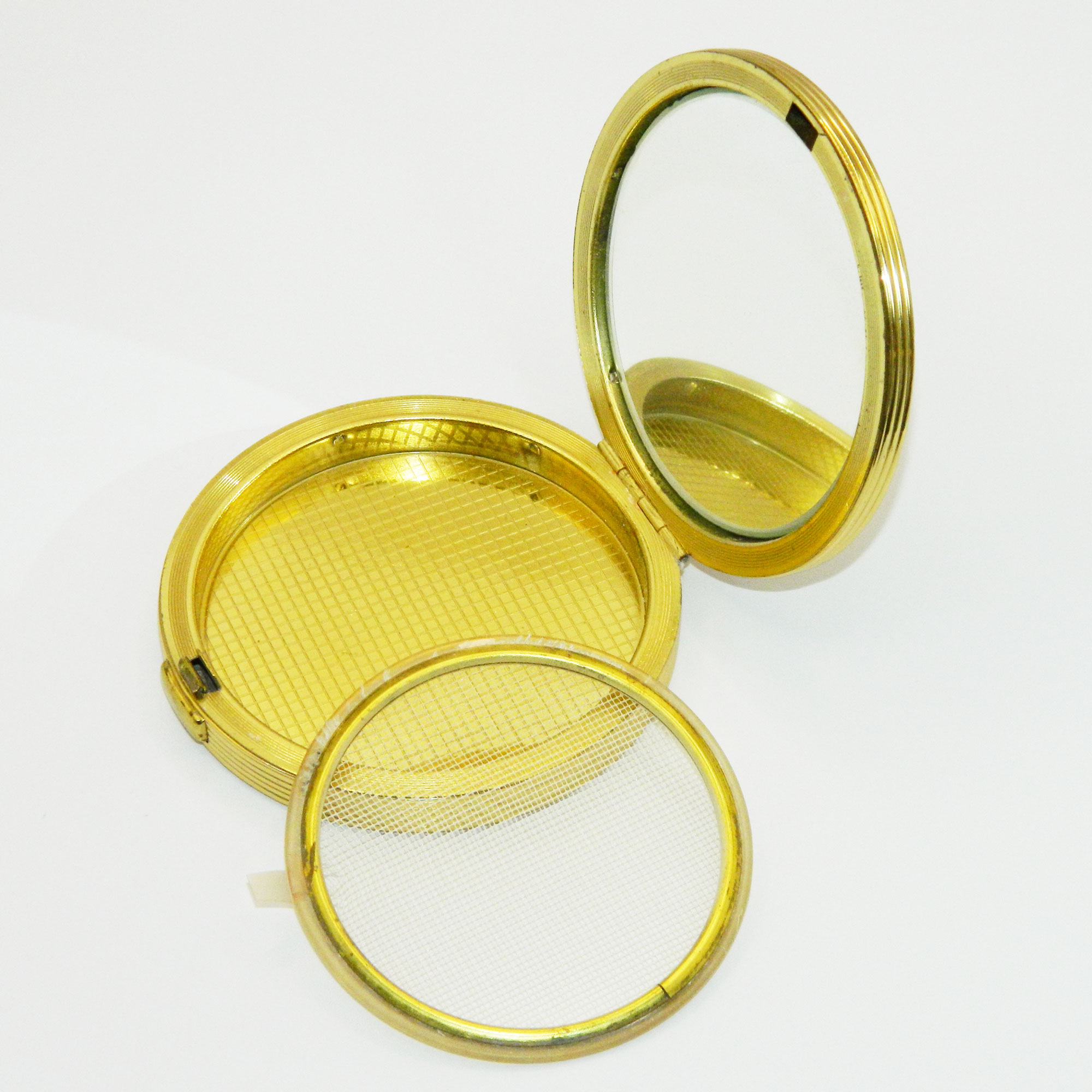 1950s Evans Basket Weave Compact