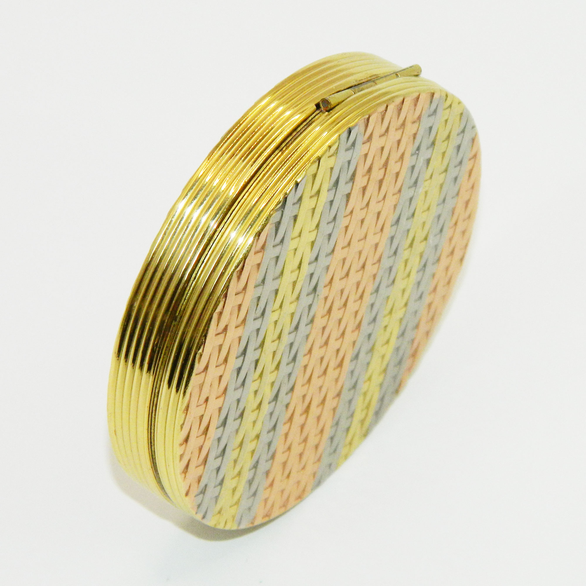 1950s Evans Basket Weave Compact