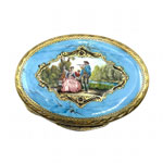 Enameled 800 silver Italian Compact