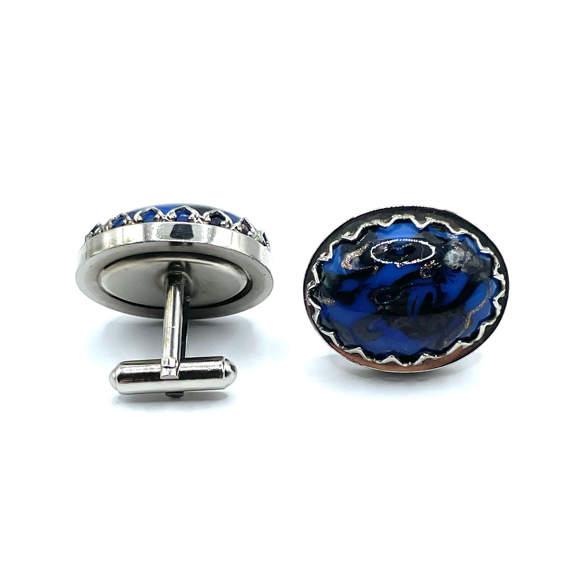 vintage art glass cufflinks