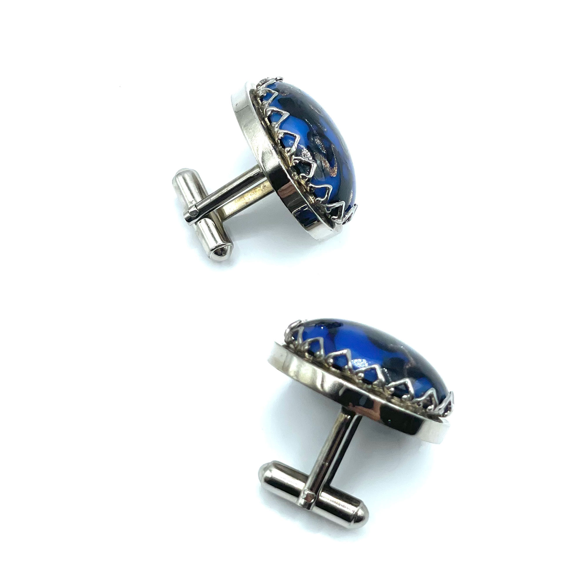 vintage art glass cufflinks