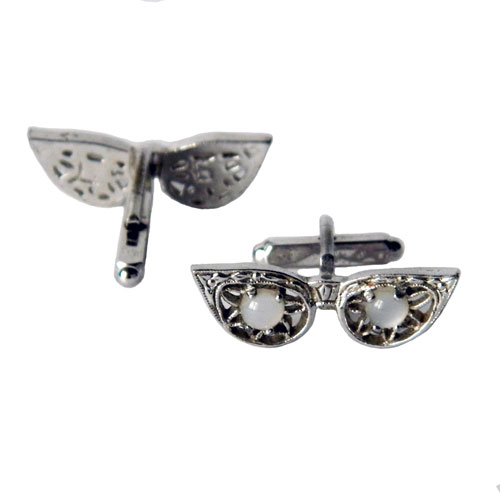 cateye glasses cufflinks
