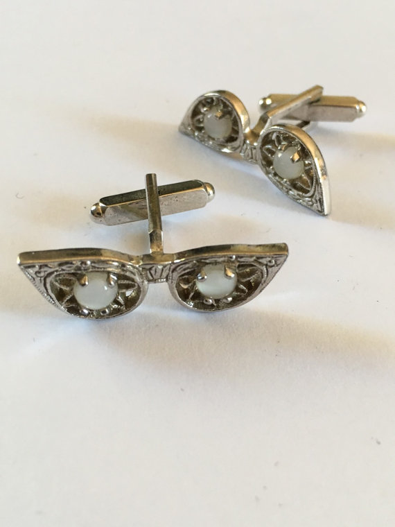 cateye glasses cufflinks
