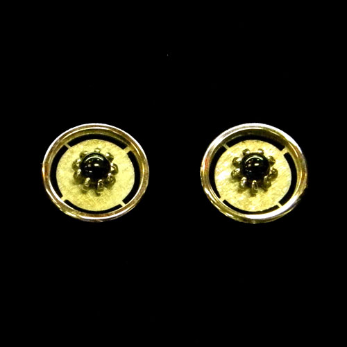 black and gold cuff links
