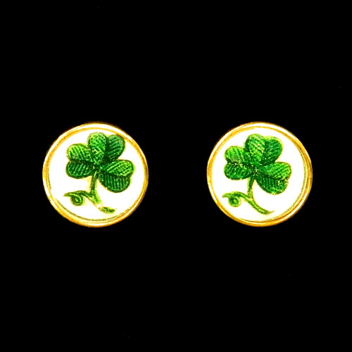 Vintage Irish clover cufflinks