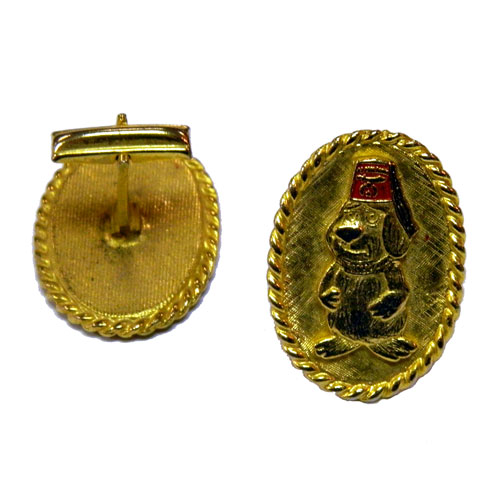 Fun dog with Shriner's fez cuff links