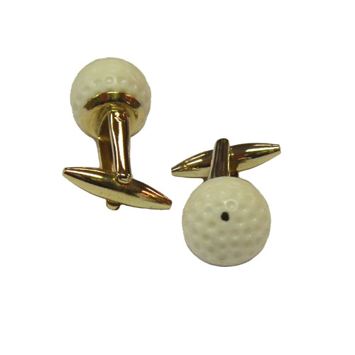 1960's golf ball cuff links