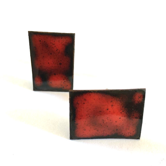 enameled cuff links