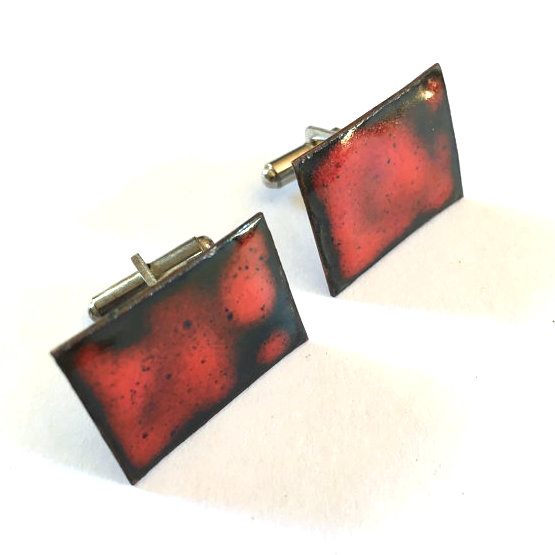 red and black cufflinks