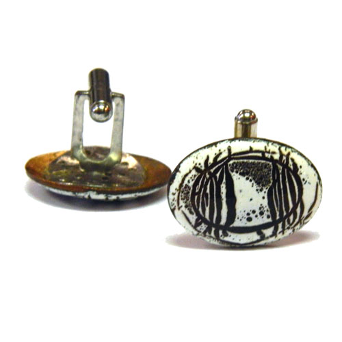 1960's enamelled cufflinks