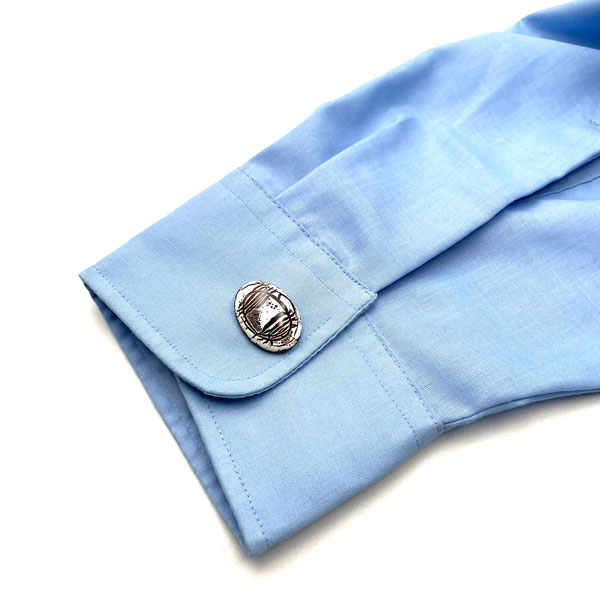 Enameled copper cufflinks