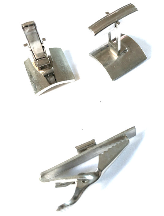 cufflink and tie clip set