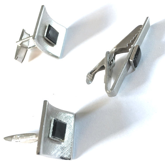 cufflink and tie clip set