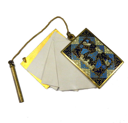 Victorian enameled aide memoire