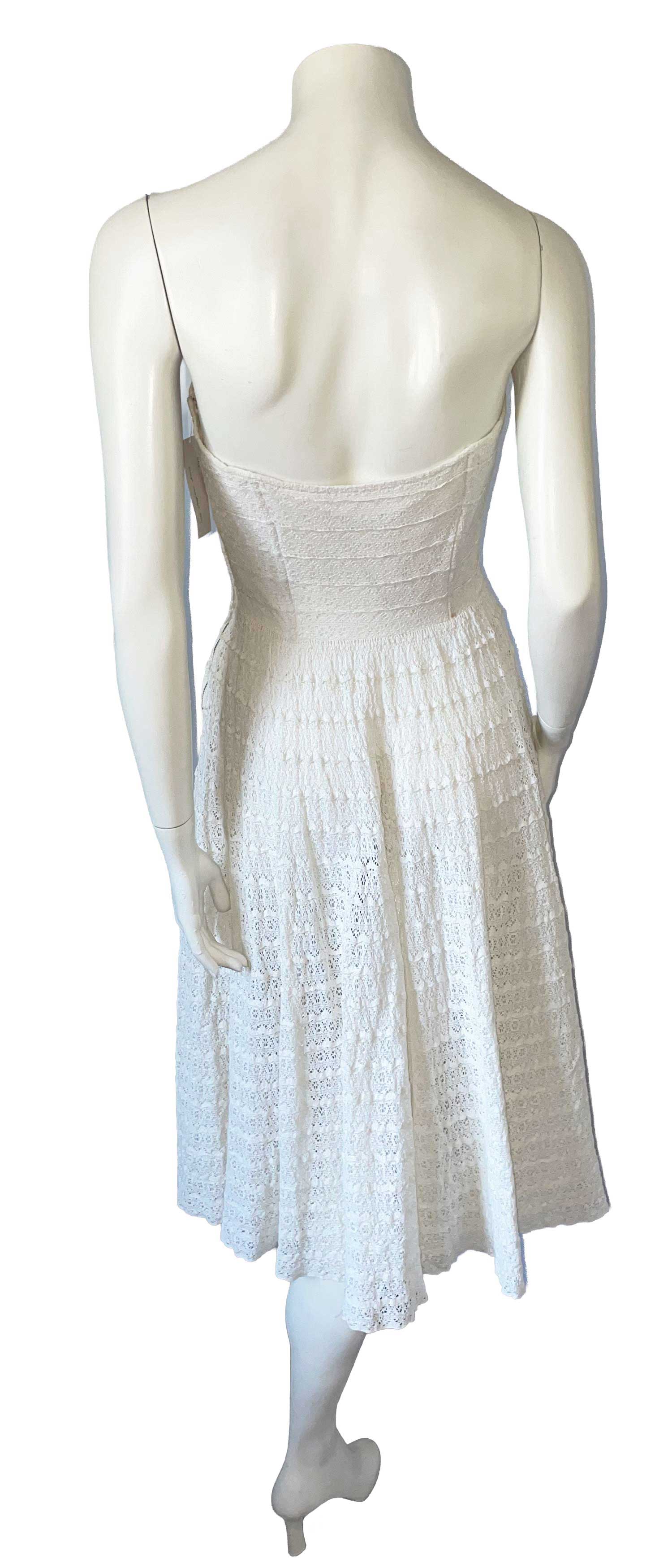 1950's white lace party dress