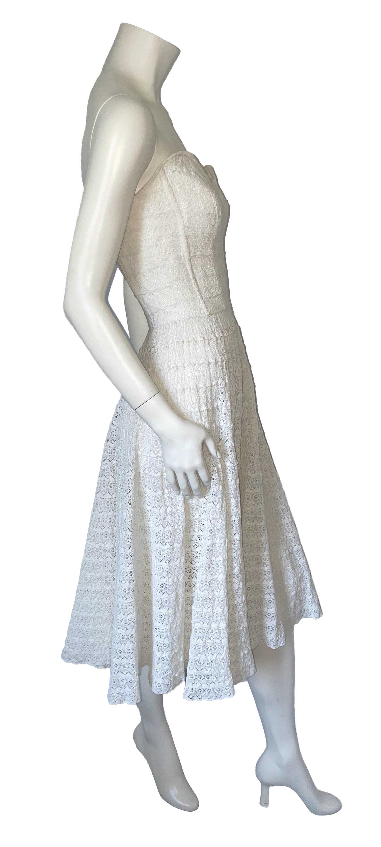 1950s white lace dress
