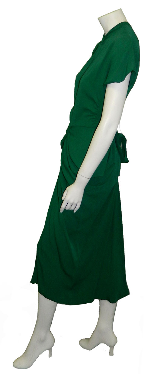 1940's green rayon dress