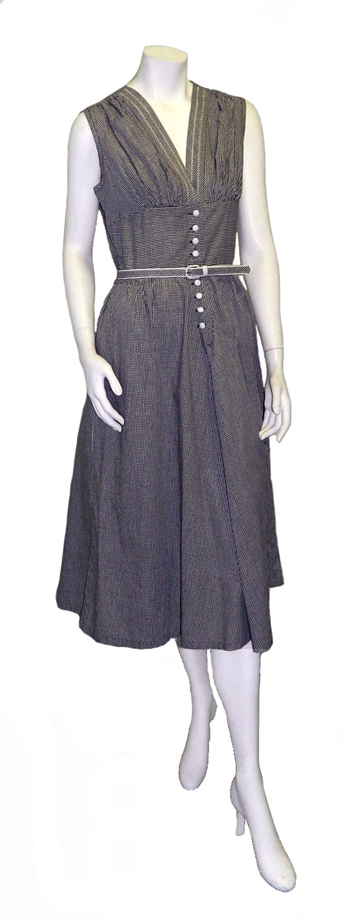 1950's black and white dress