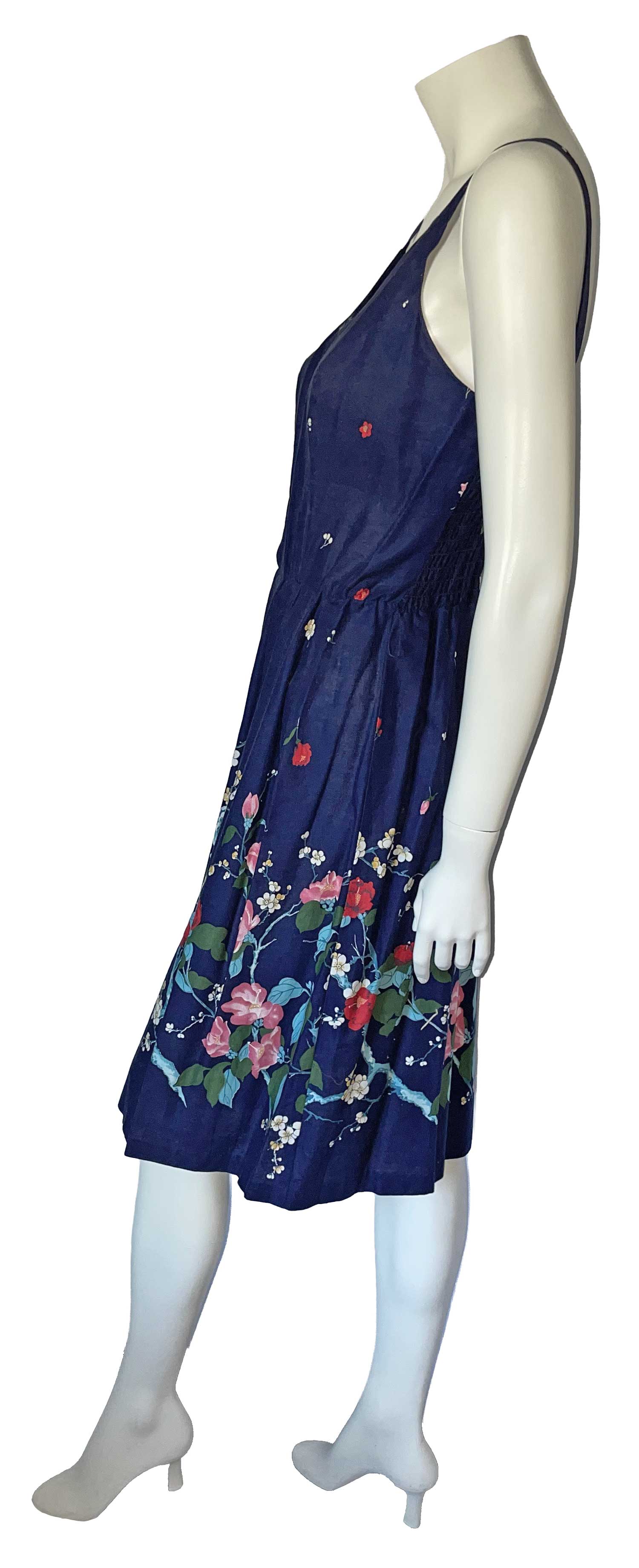 1970's blue floral sun dress