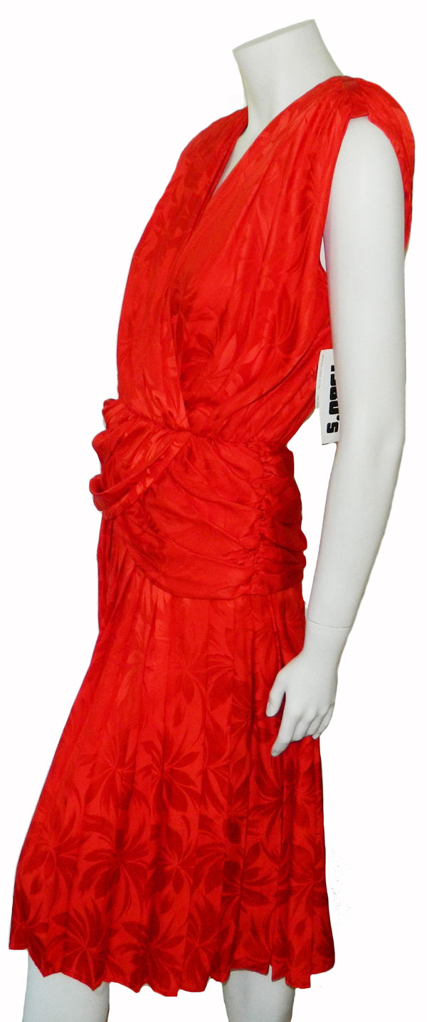 1980s red dress