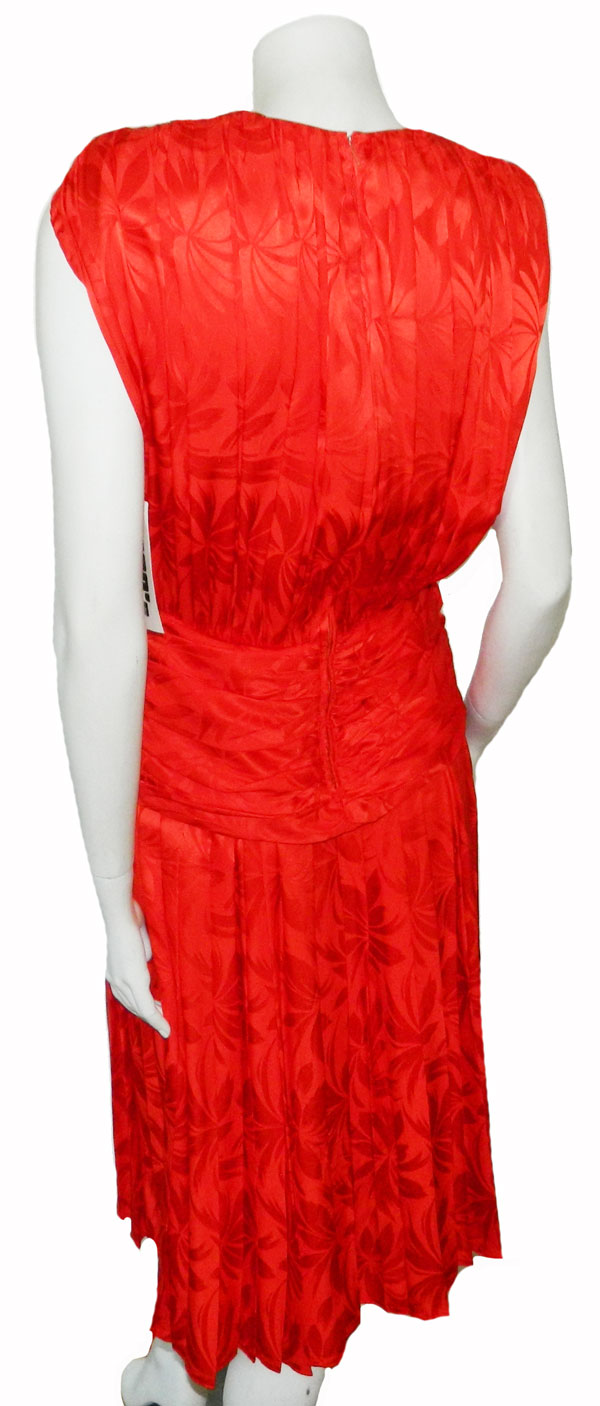 1980s red dress