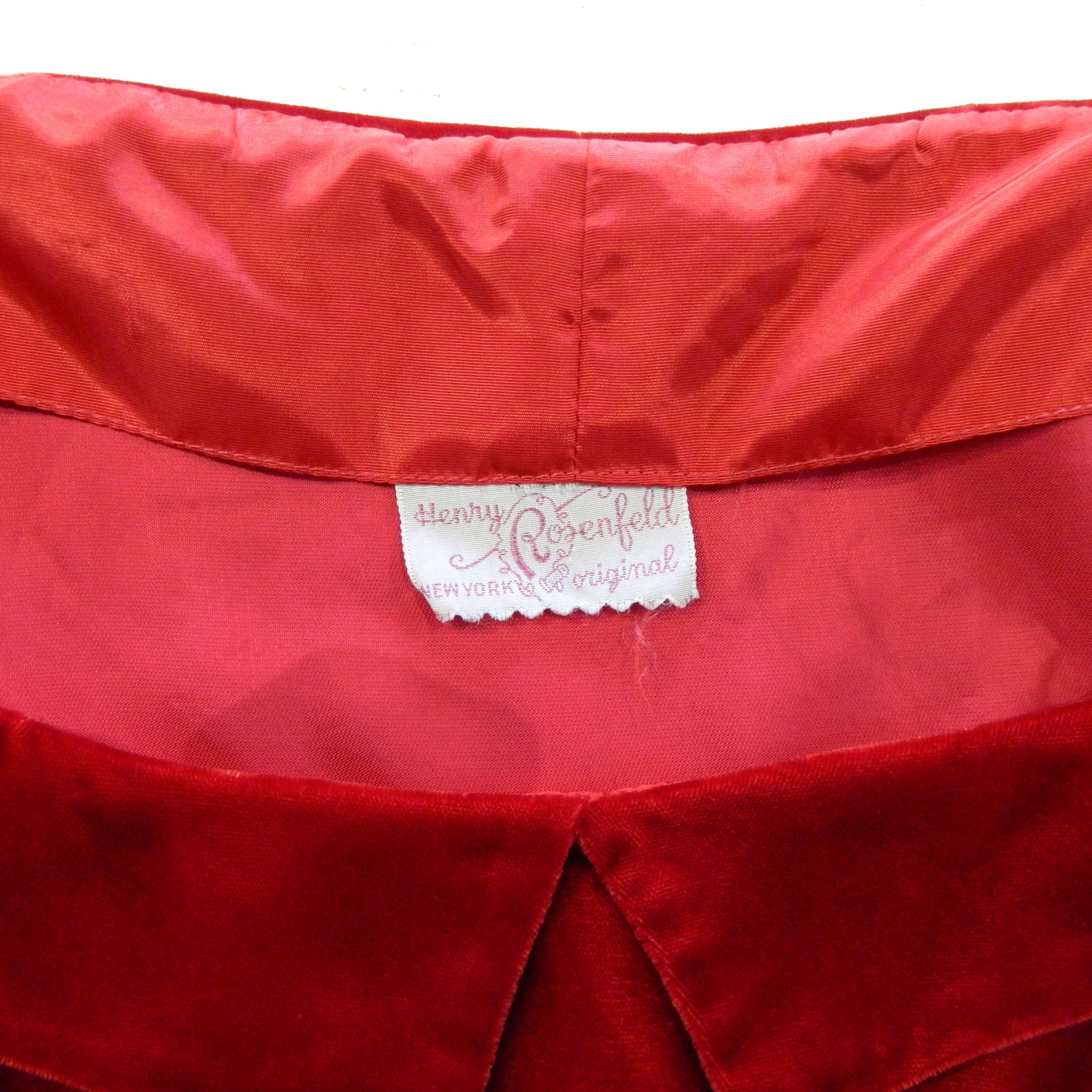 1950's red velvet dress