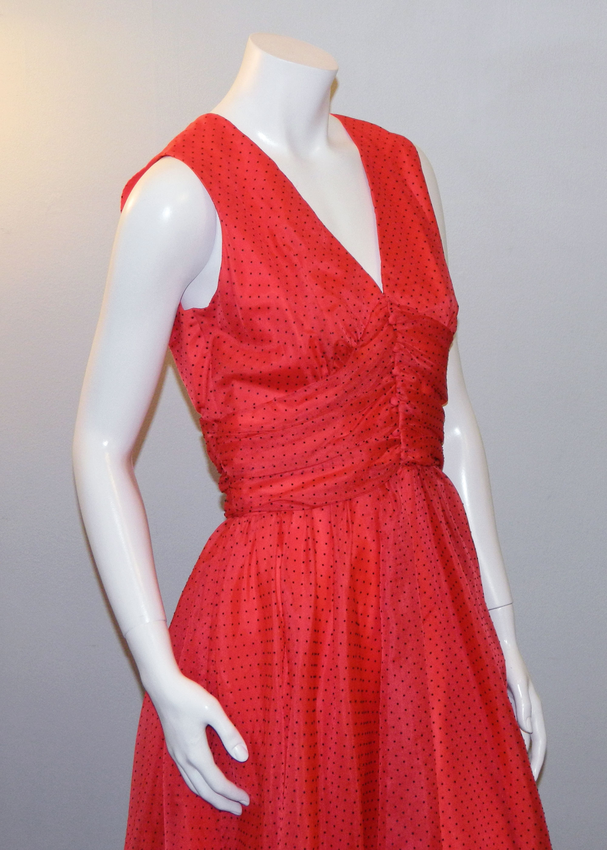 1960s polka dot dress