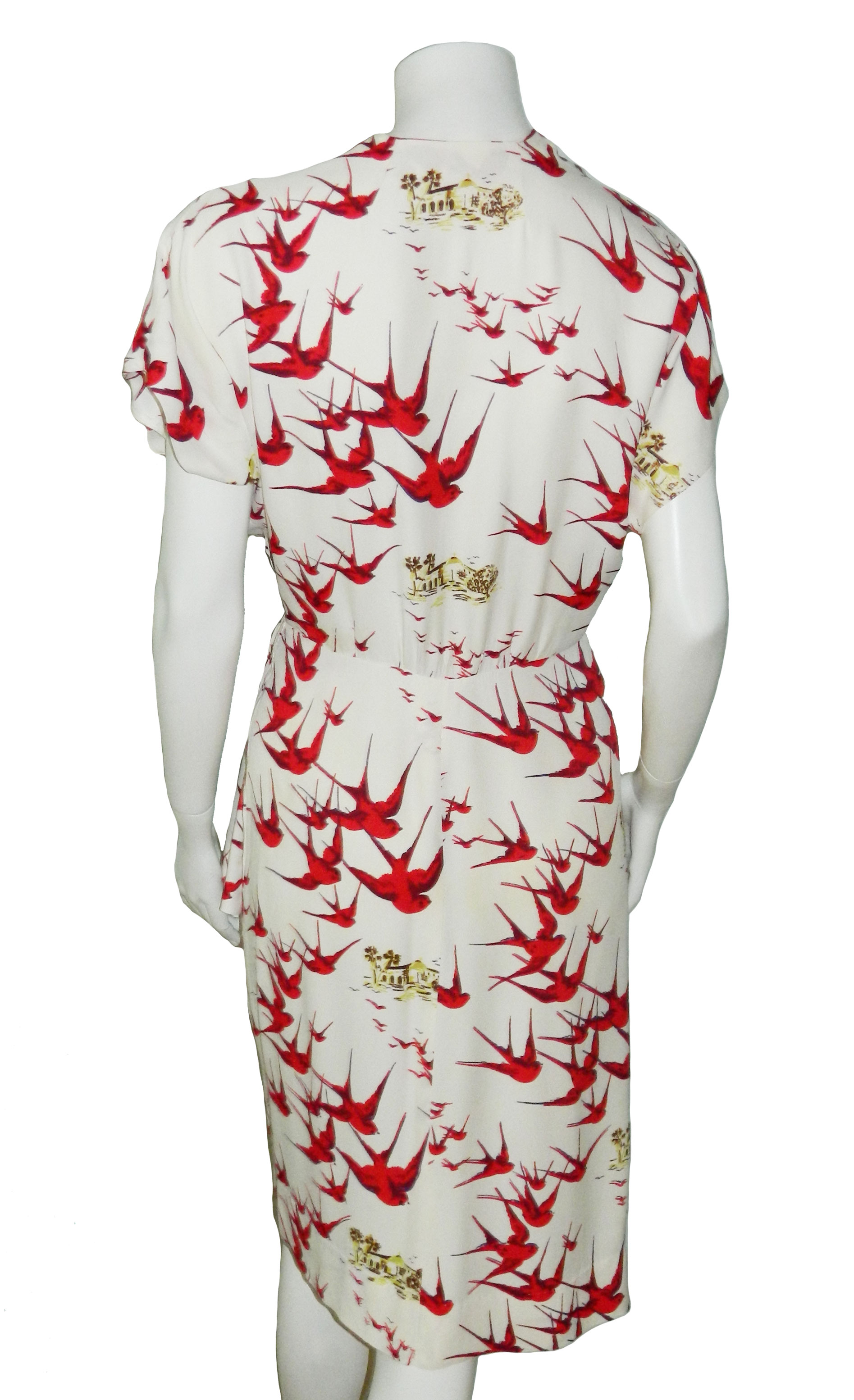 1940's rayon jersey dress