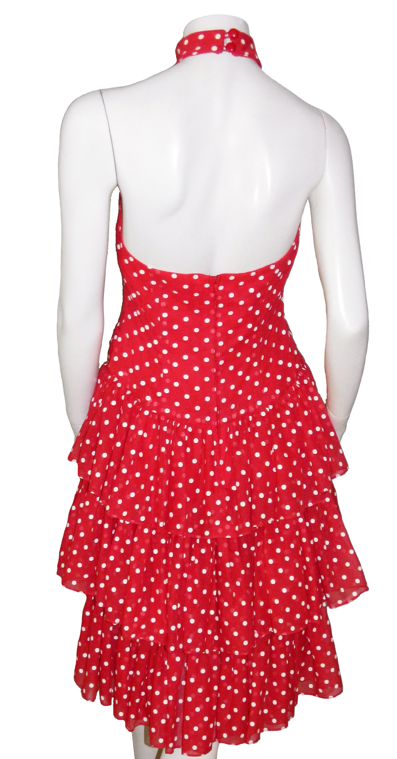 1980s polka dot dress