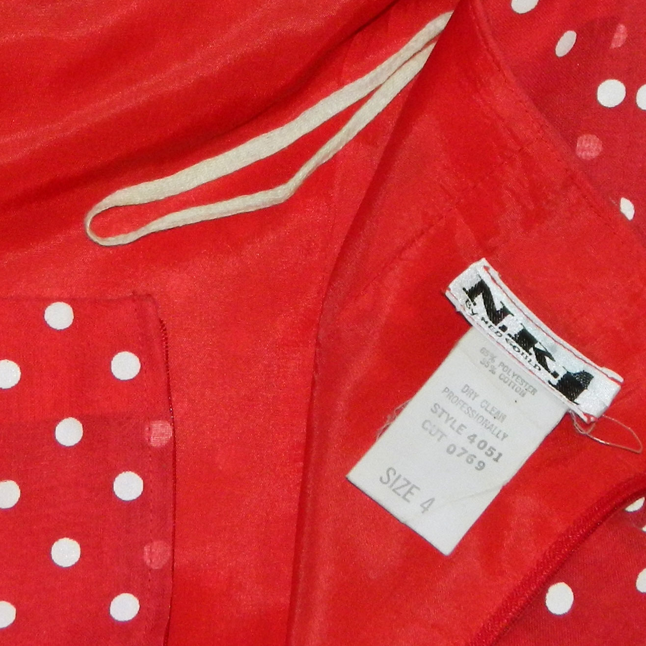 1980s polka dot dress