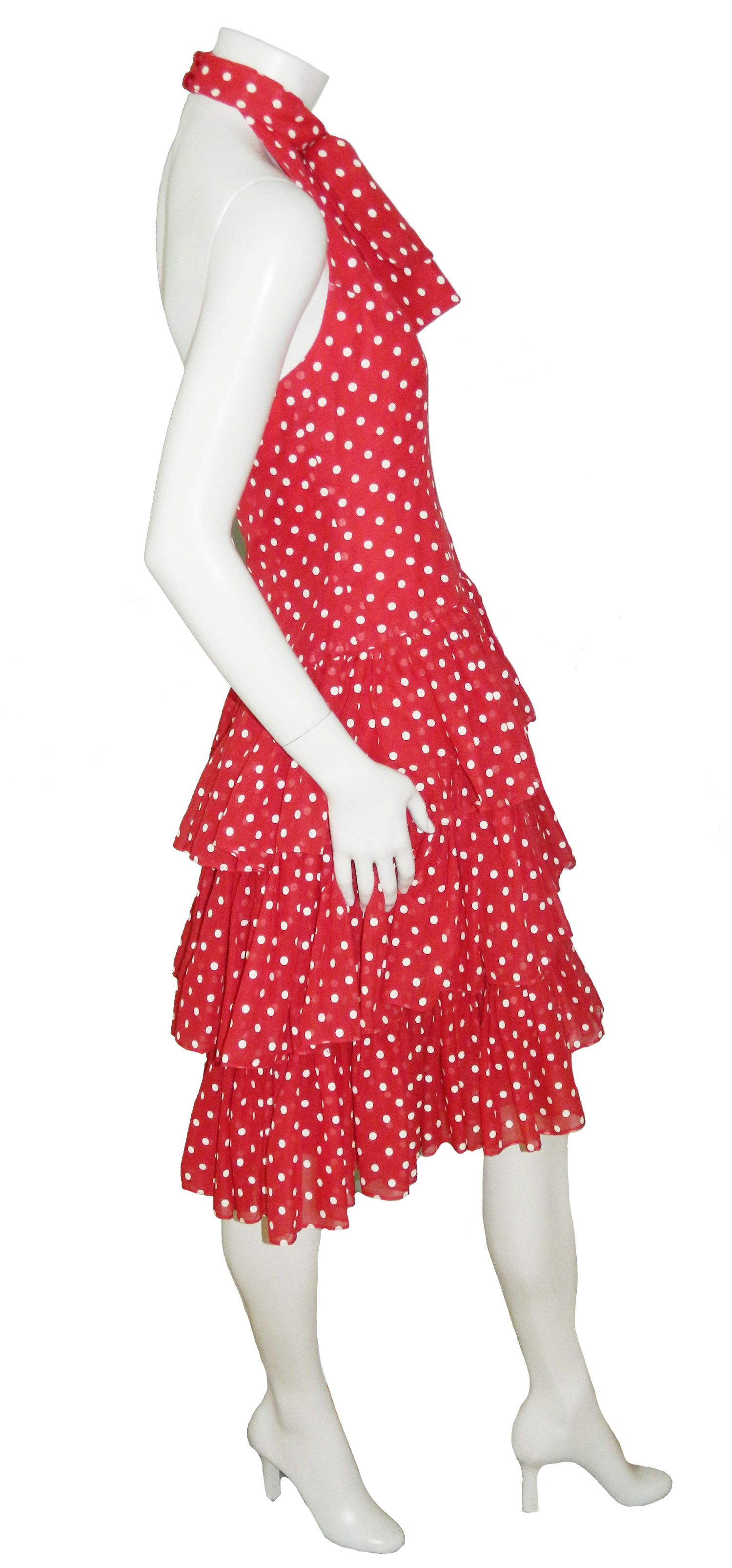 1980s polka dot dress