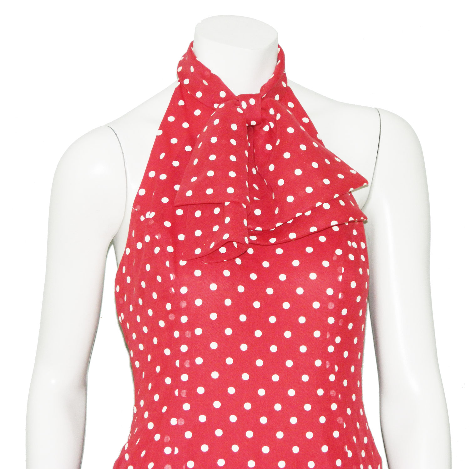 1980s polka dot dress