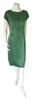 1960s green and gold cocktail dress