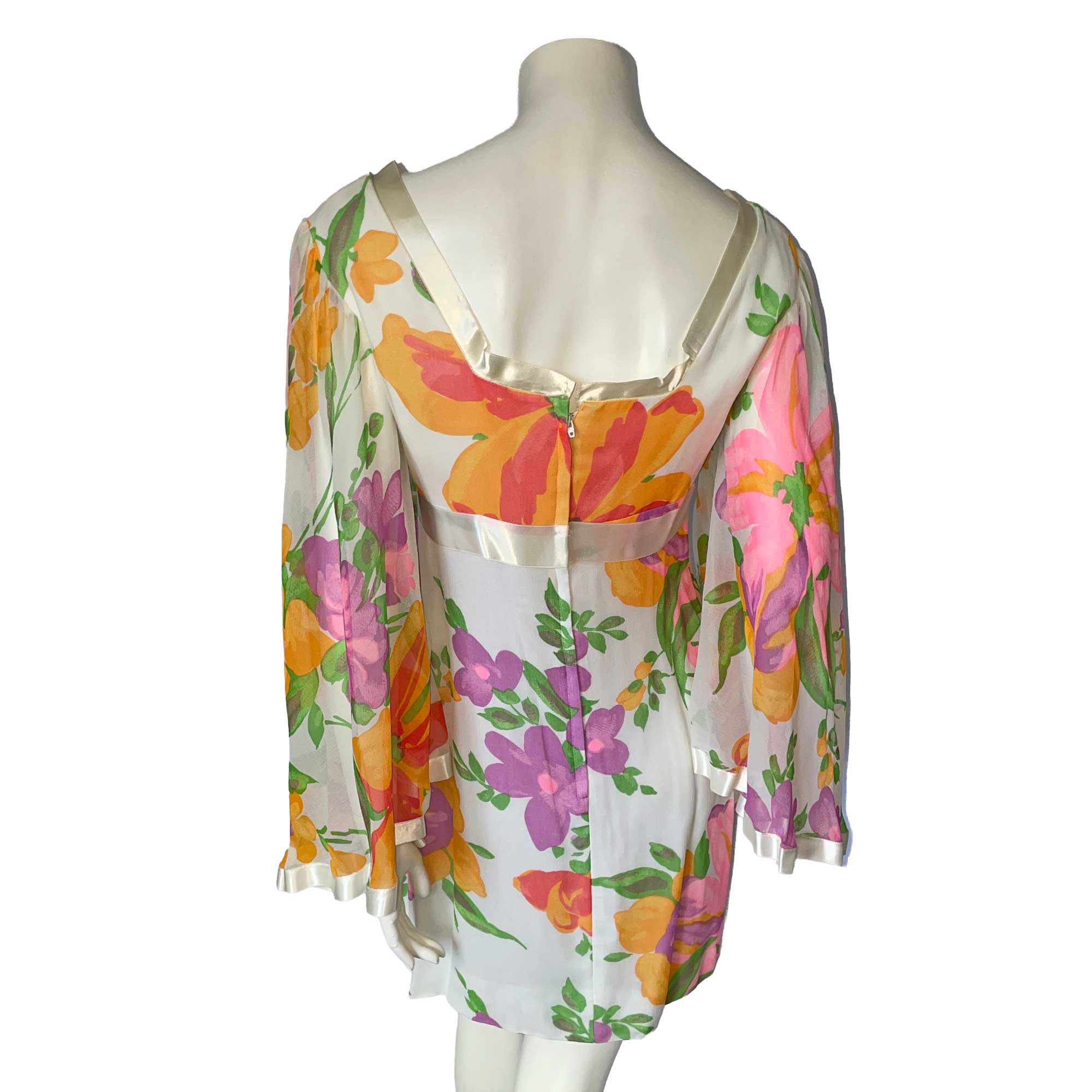 1960s Mod Floral Dress
