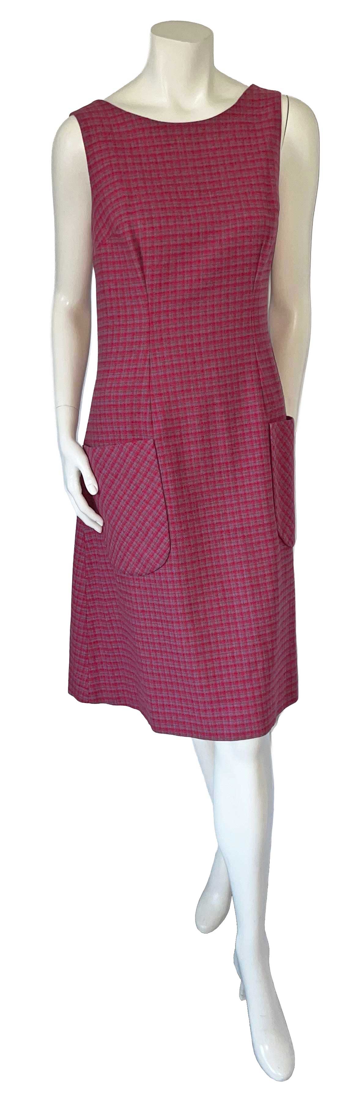 1960s pink Pendleton wool shift dress