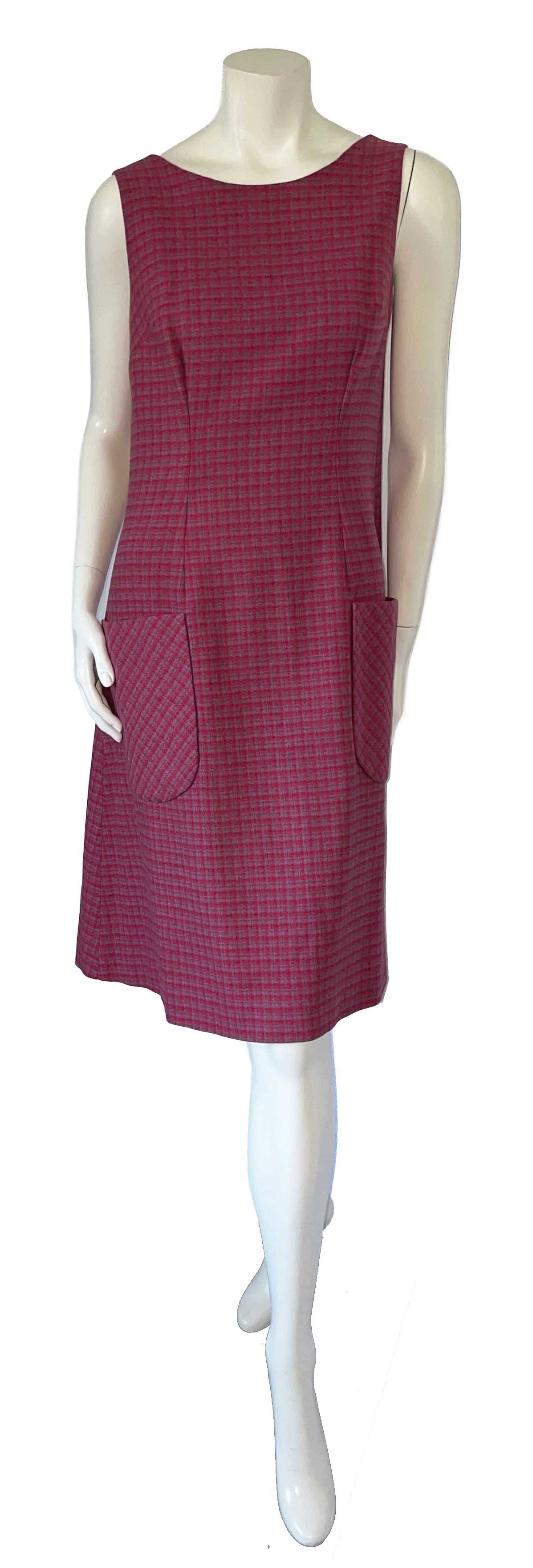 1960s pink Pendleton wool shift dress
