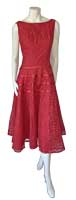 1950s red lace dress
