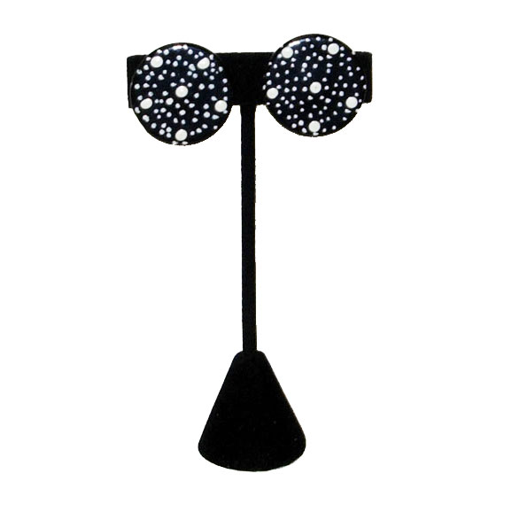 Black and white polka dot earrings