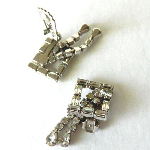 1950's rhinestone earrings
