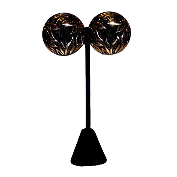 Copper glass earrings