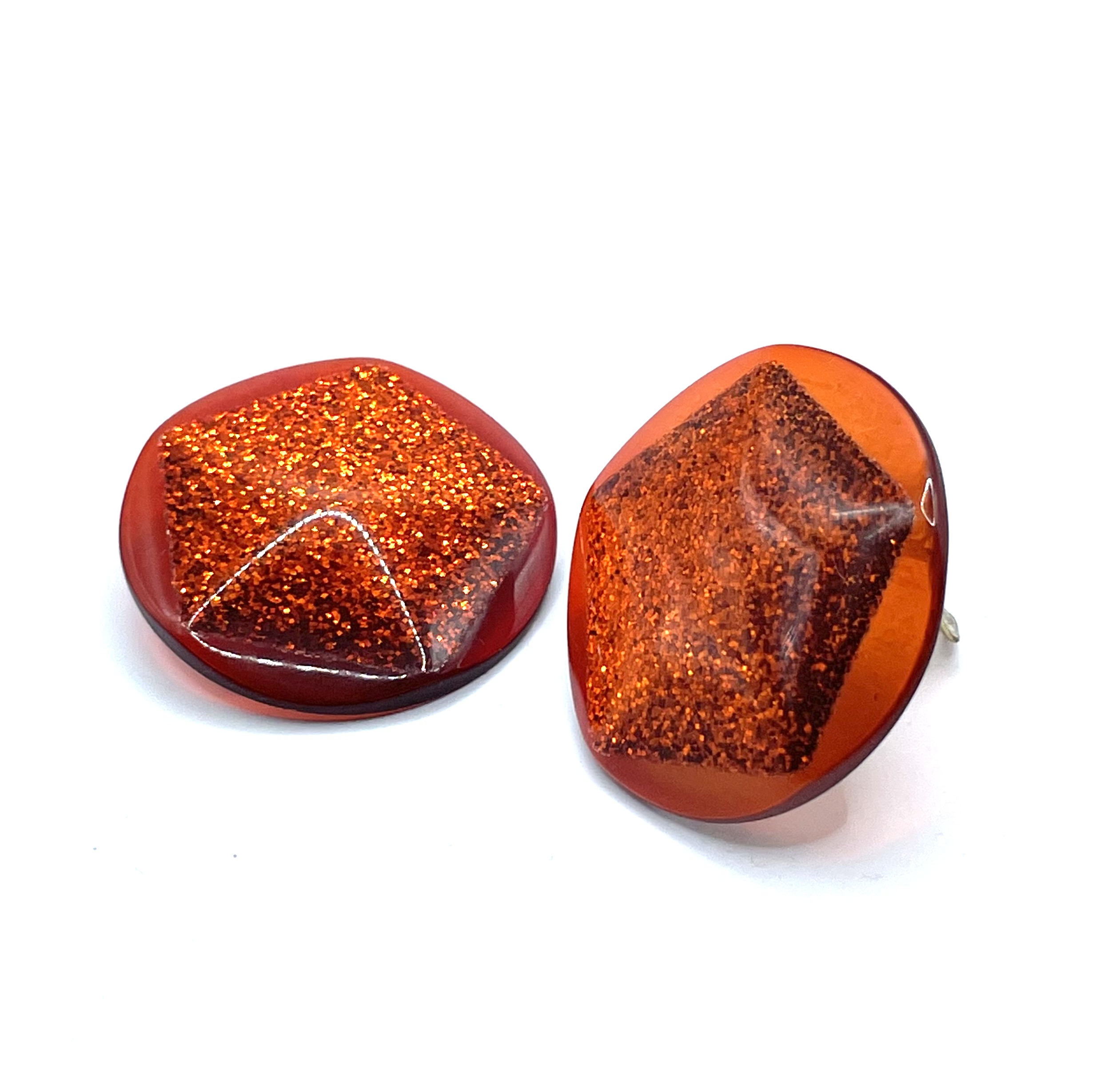 red glitter earrings