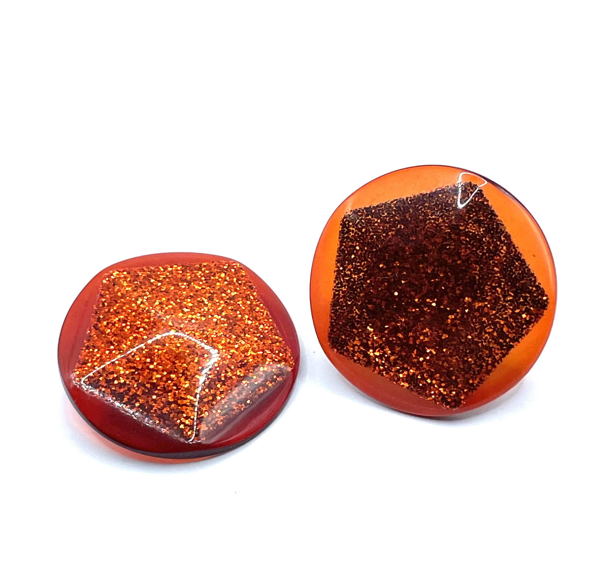 red glitter earrings