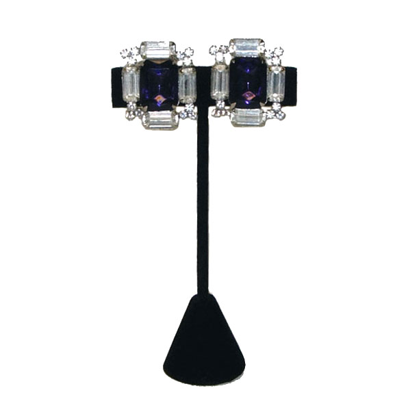 purple rhinestone earrings