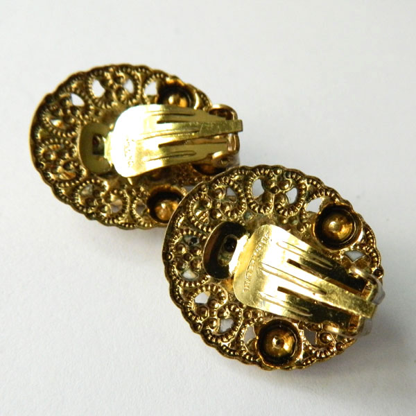 cameo clip earrings