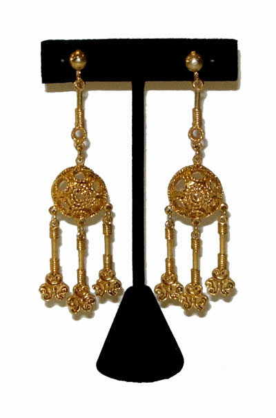 Extra long drop clip earrings