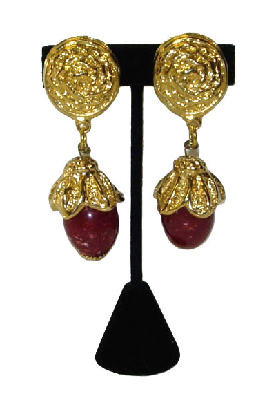 1980's drop clip on earrings