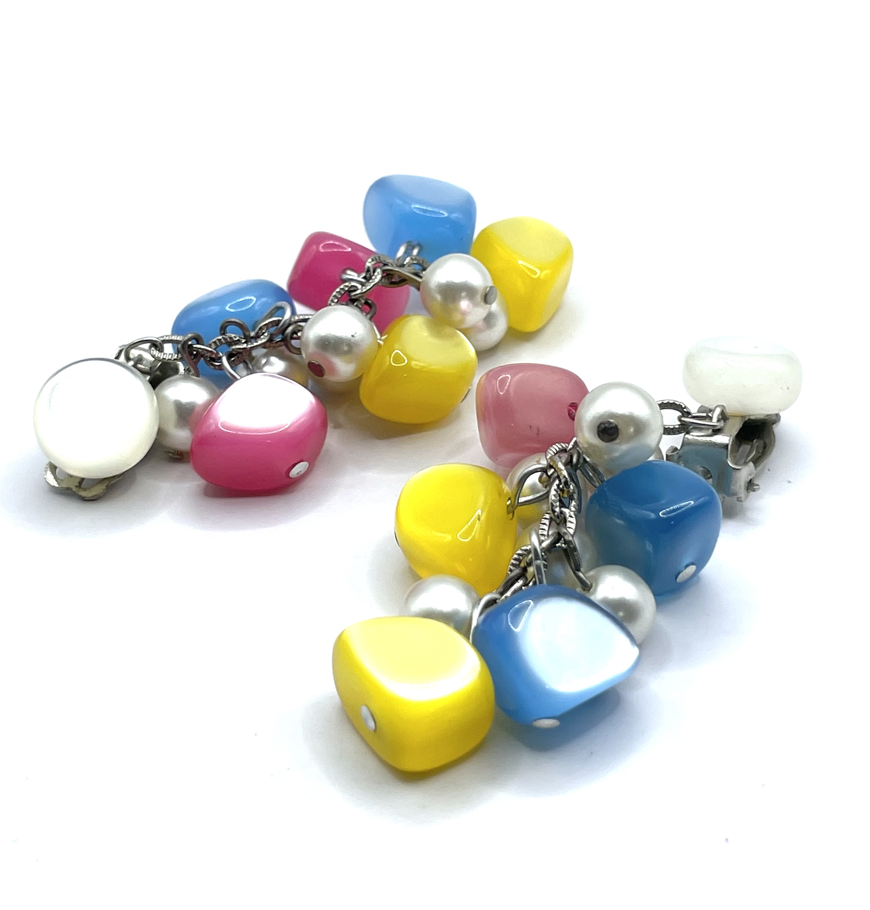 vintage moon glow lucite earrings