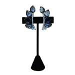 1950s blue rhinestone earrings