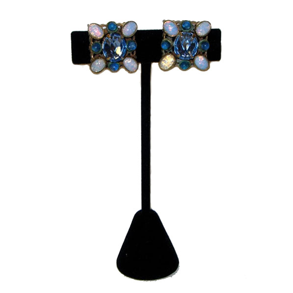 1950's blue earrings