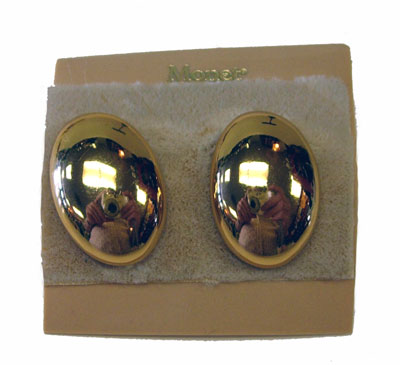 Gold tone Monet clip earrings